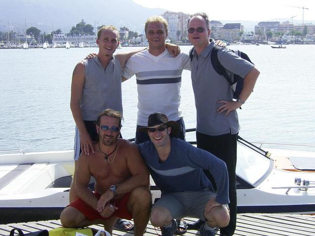 The team and the boat back in Denia