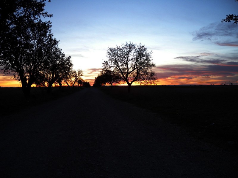 Sunset while leaving the area