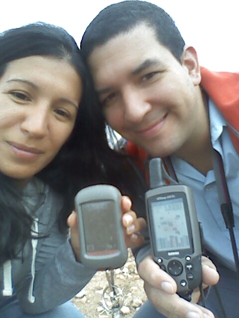 Rachel and me and the confluence point