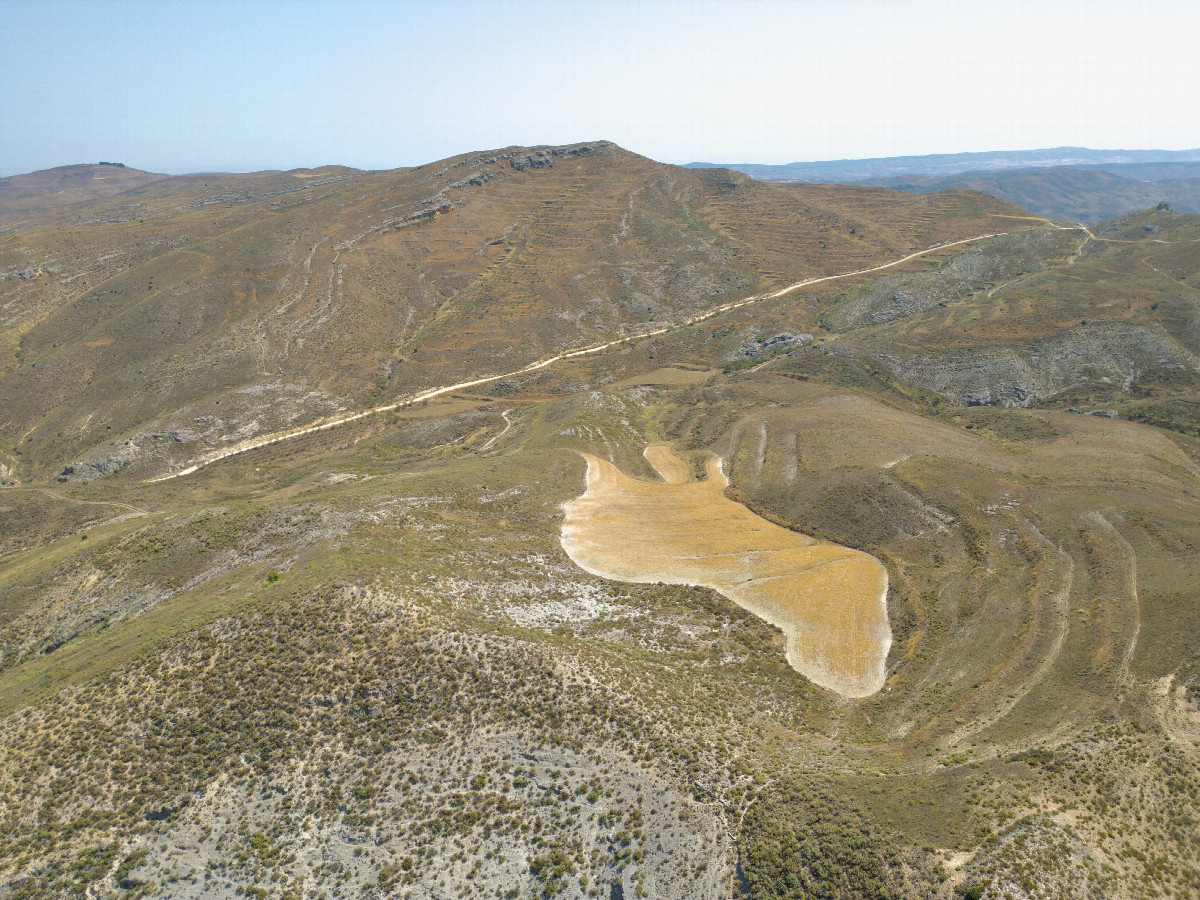 View East, from 120m above the point