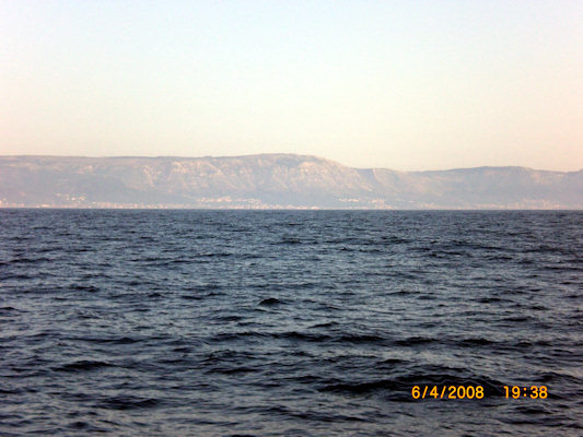 View southsoutheast, coast of Portugal to Spain