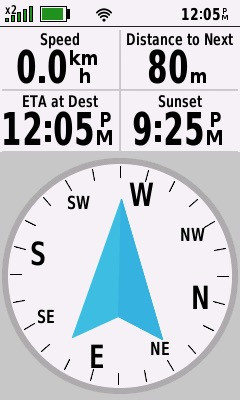 My GPS receiver, 80m East of the confluence point (GPS+Galileo+BeiDou)