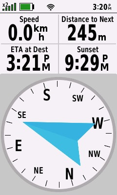 My GPS receiver, 245m from the confluence point (GPS+Galileo+BeiDou)