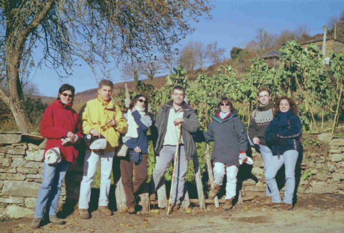 Group outside the monastery