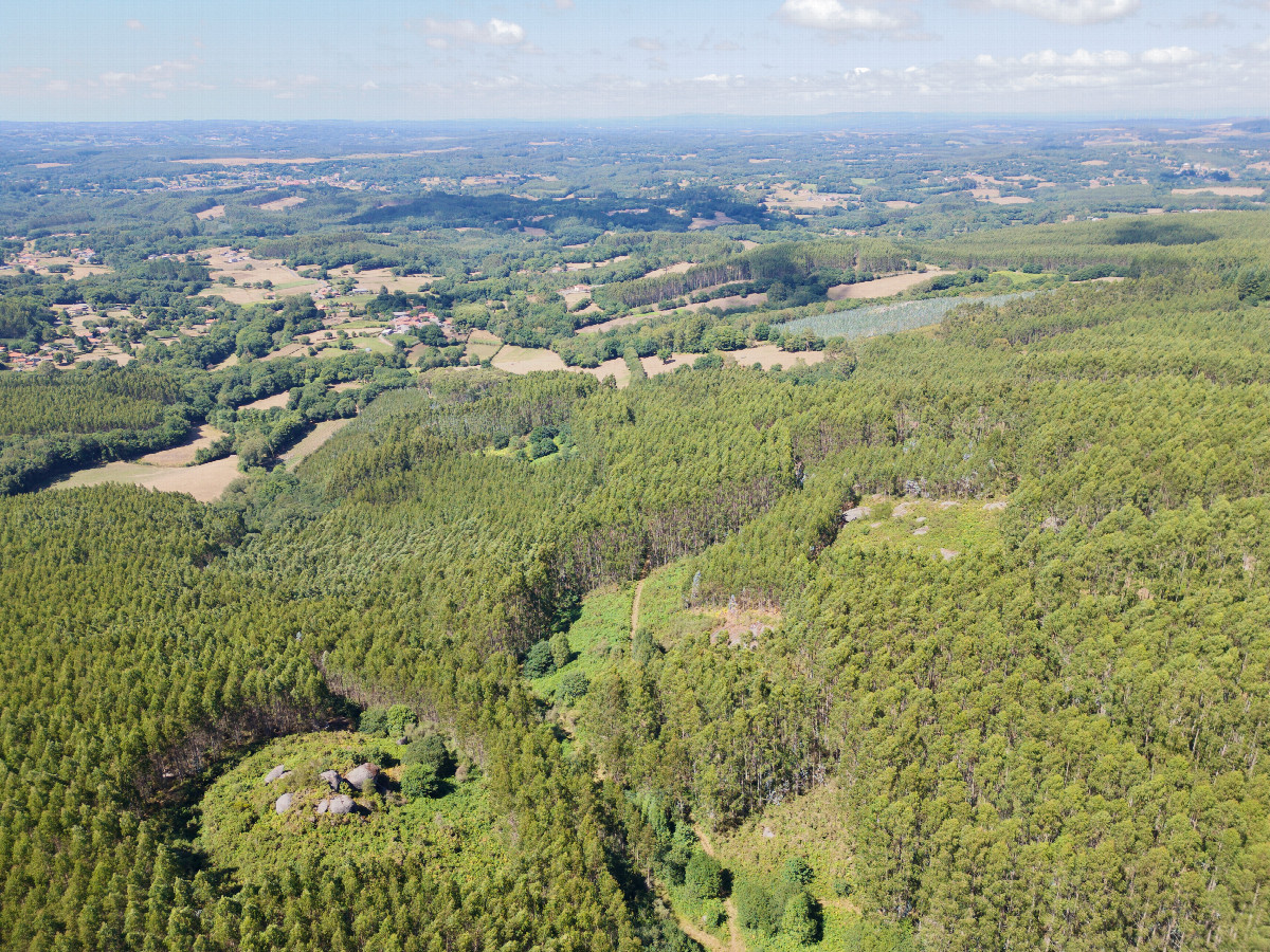 View North, from 120m above the point