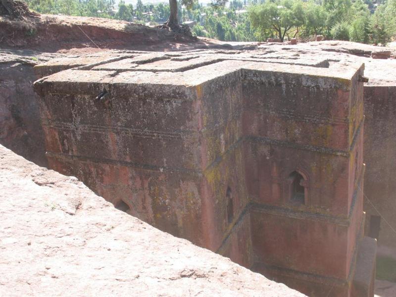 One of the rock-hewn churches at Lalībela