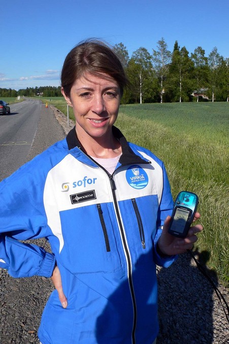 Sandy in her Jukola/Venla jacket