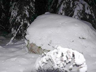 #1: View to confluence snow-drift (to the east)