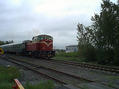 #6: A passenger train on its way to Vaasa, spotted on a railway crossing 2km from the confluence.