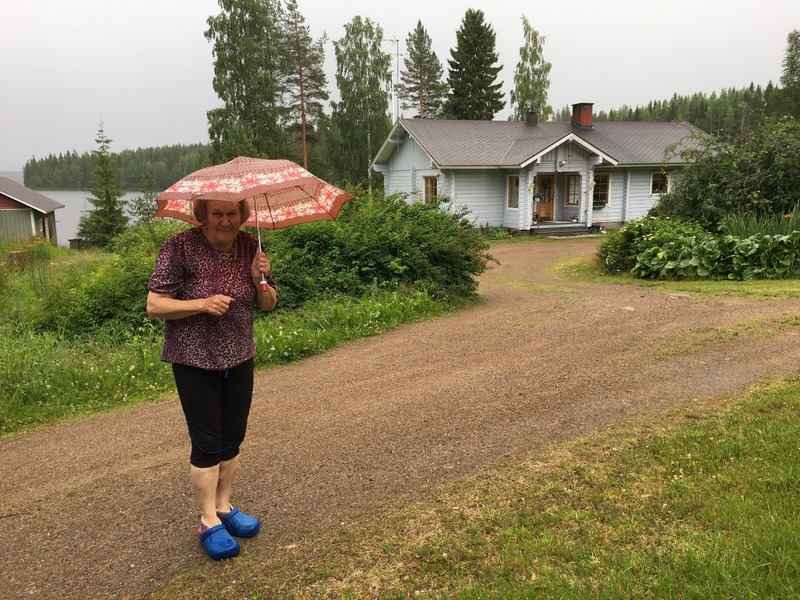 The lady from the nearby house