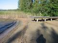 #7: A dock far away from the water, due to a dry summer (60m from confluence).