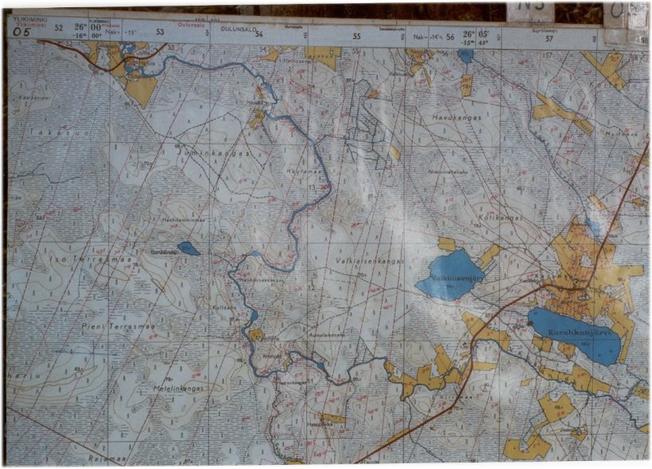 Map. The confluense is marked with a cross (lower left)