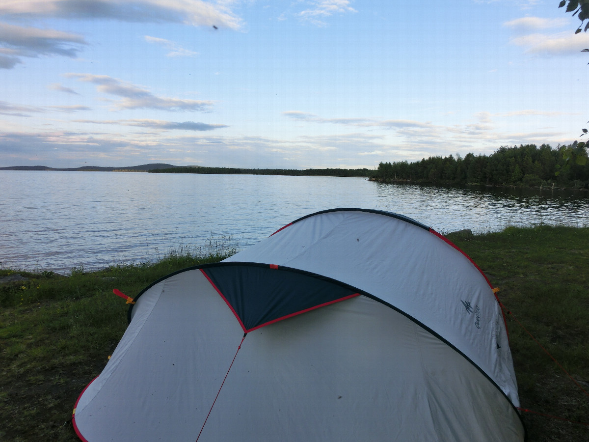 Tent at Lake Inari