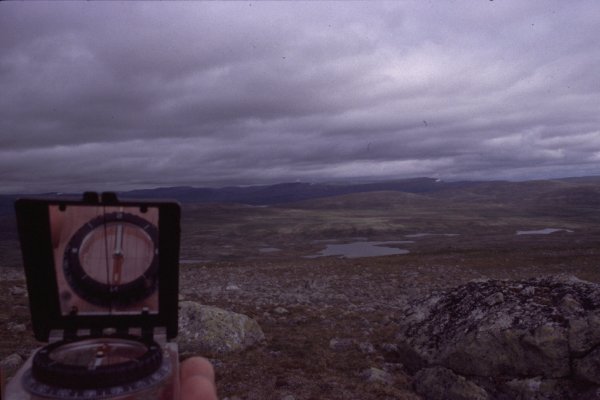 The point,in front of the big rock, looking north