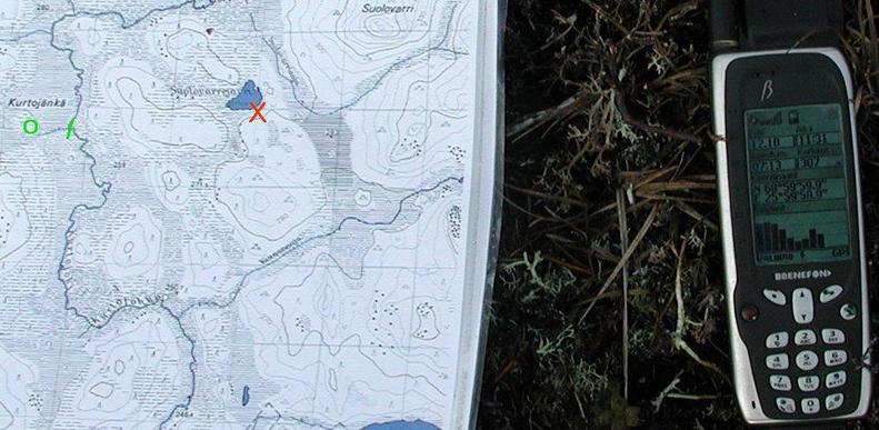 X = confluence / = fording place O = camp