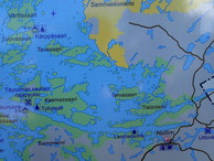 #8: Confluence Point =+ on the Inari Map / Schnittpunkt =+ auf der Inari Seekarte