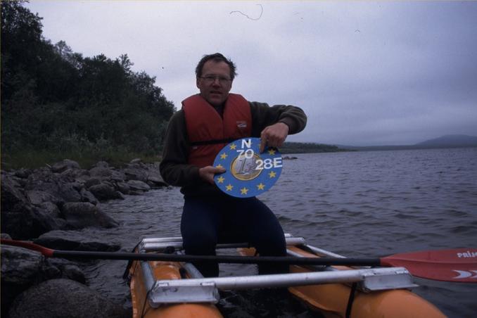 Hermann Grebner at the northernmost point in the European Union