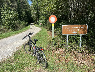 #7: My bicycle on the track at the entrance of the forest