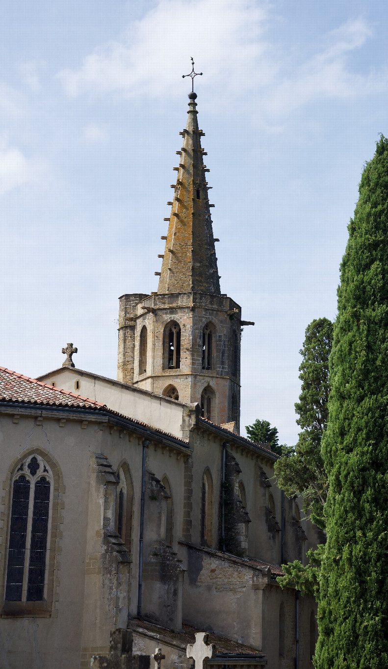 The impressive-looking church in the small village of Chalabre, about 2km South of the point