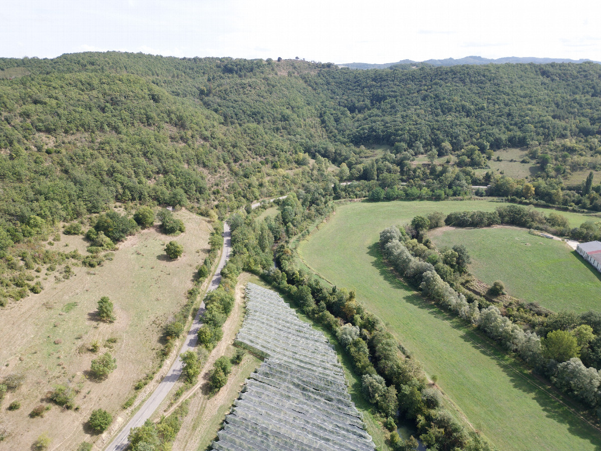 View East, from 120m above the point