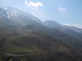 #2: View SW to the confluence (shown in orange) from the road to the pass of Erroymendi