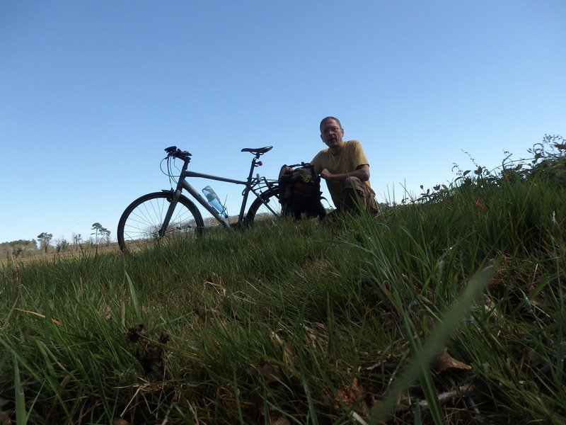 Cyclist near the Confluence