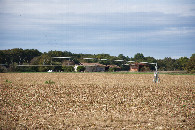 #12: A closeup view of the farm buildings to the West of the point