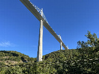 #7: View of the Millau viaduct from 260m below