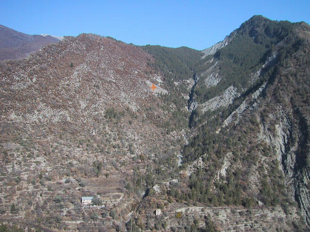 The aerea, seen from BAGAUD, the confluence being shown