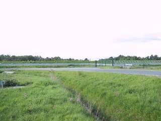 #1: Looking north at the highway ramp under construction, from 45N/0E