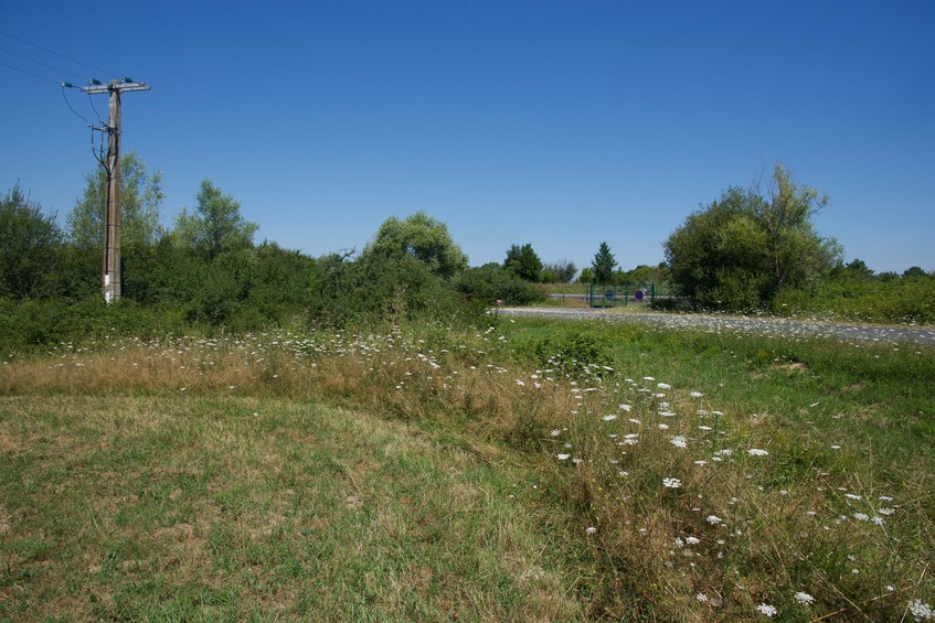 View North (across the nearby E70 autoroute - towards Greenwich England, 710 km away)