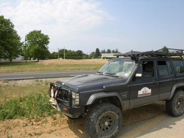 VIew from the confluence mobil to the point / Blick von unserem "Confluence-Mobil" zum Punkt