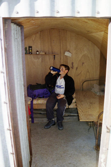 Interior of the small hut