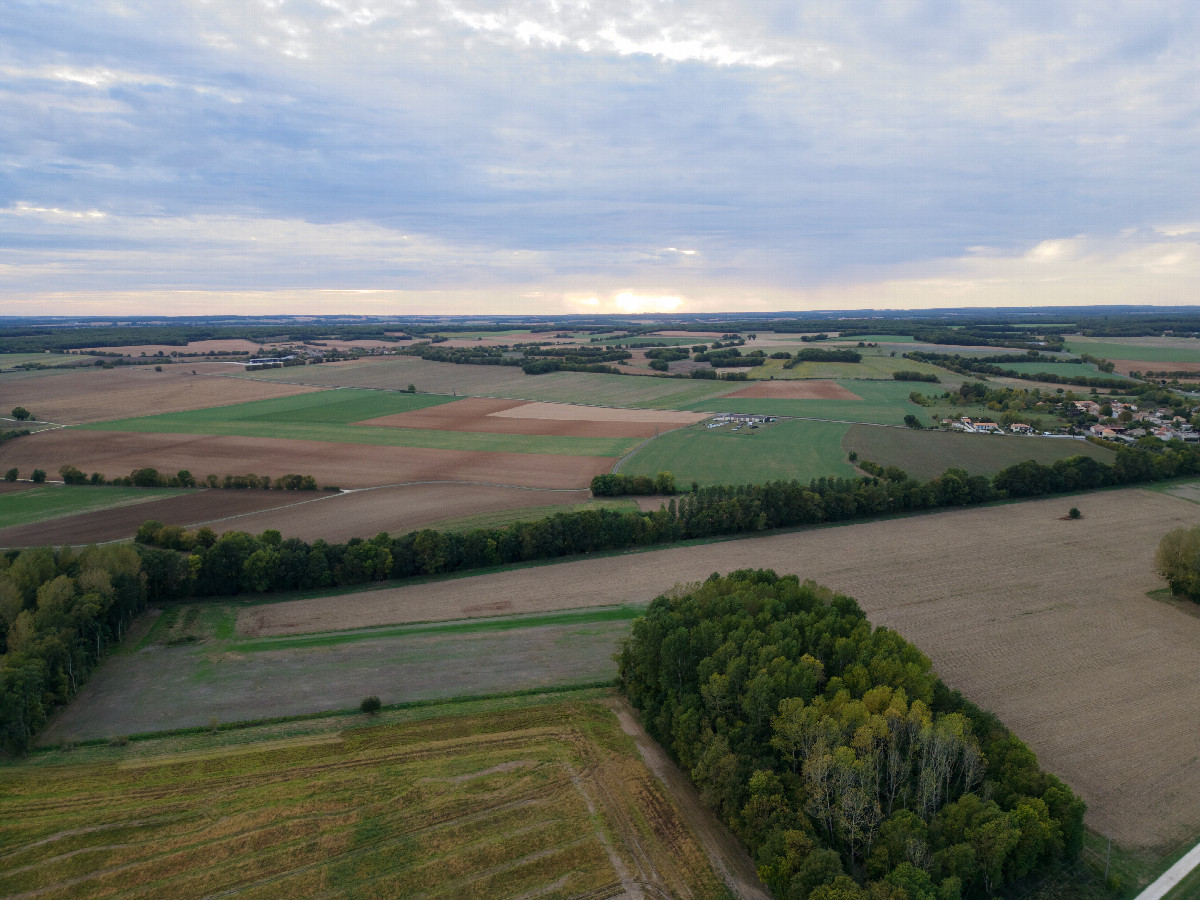 View West (from the road, 170m South of the point) from a height of 120m