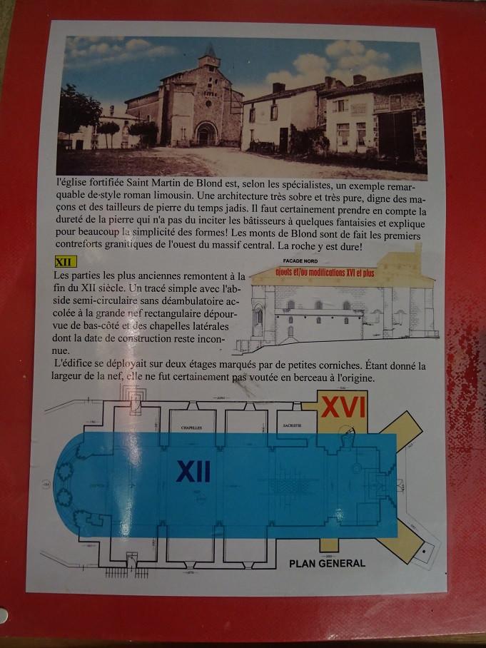 Blond church information sign