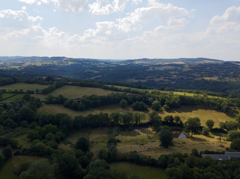 View West, from 100 m above the point