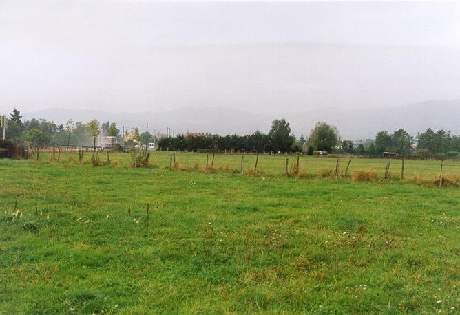 The west view.  The road leads to Villemontais, which is located in a wine area.