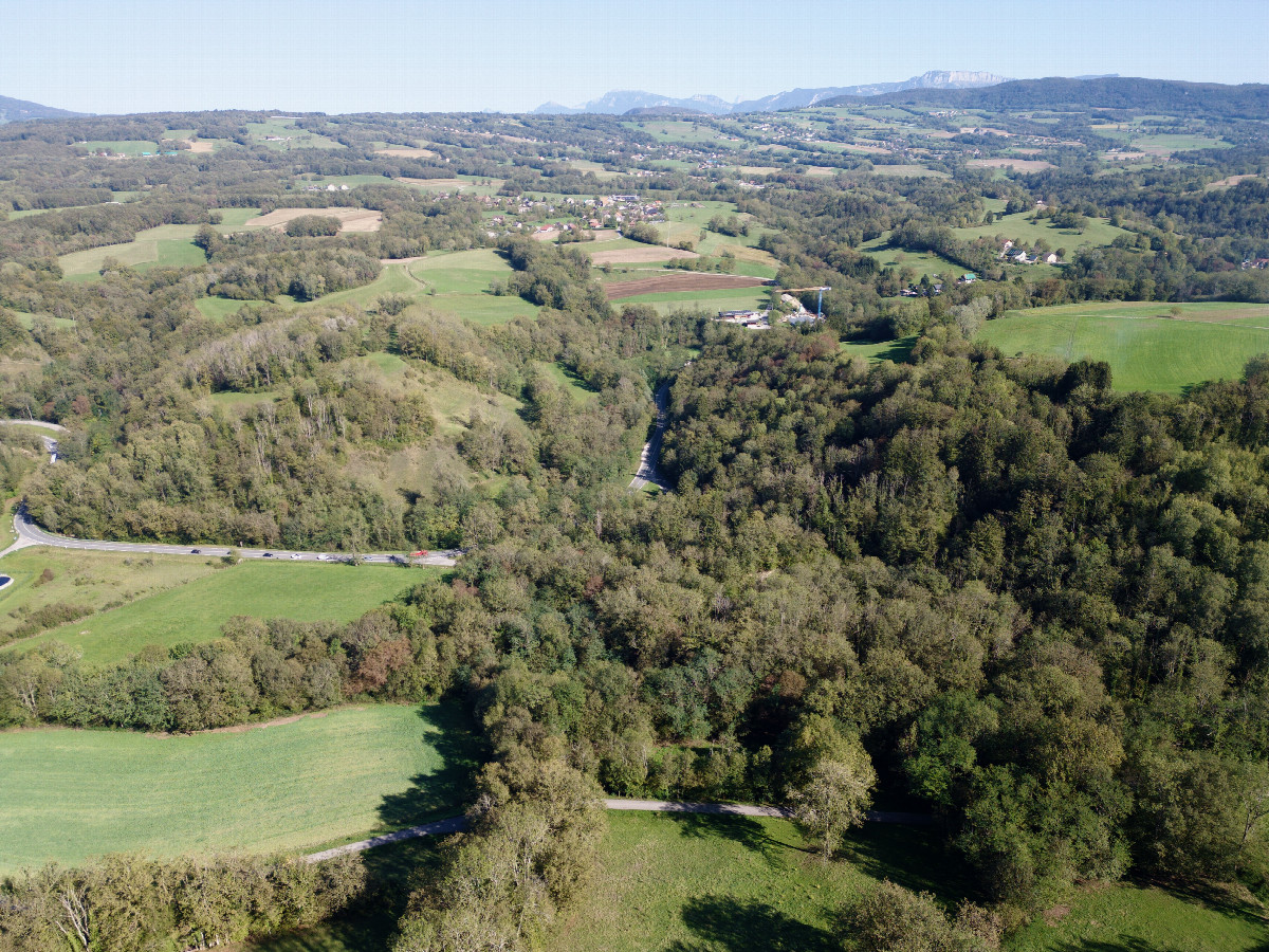 View East, from 120m above the point