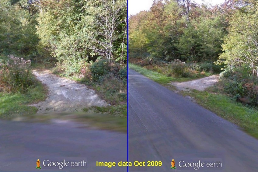 Entrance according GoogleEarth in Oct. 2009