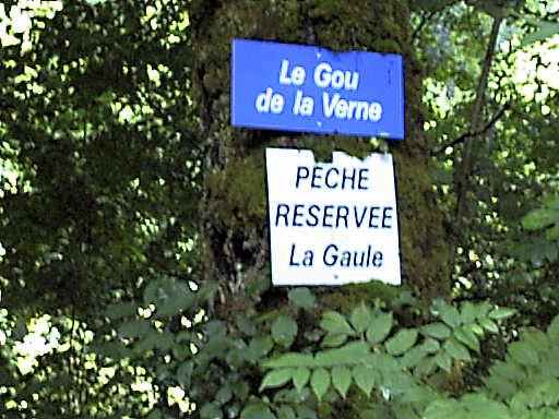 Reserved Fishing Sign at Waters Edge