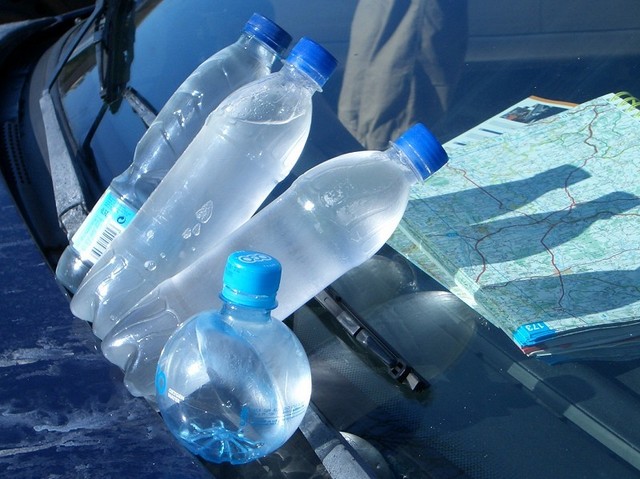 A cold start, our drinking bottles stayed the night over in the car