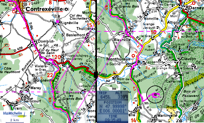 Maps and GPS display