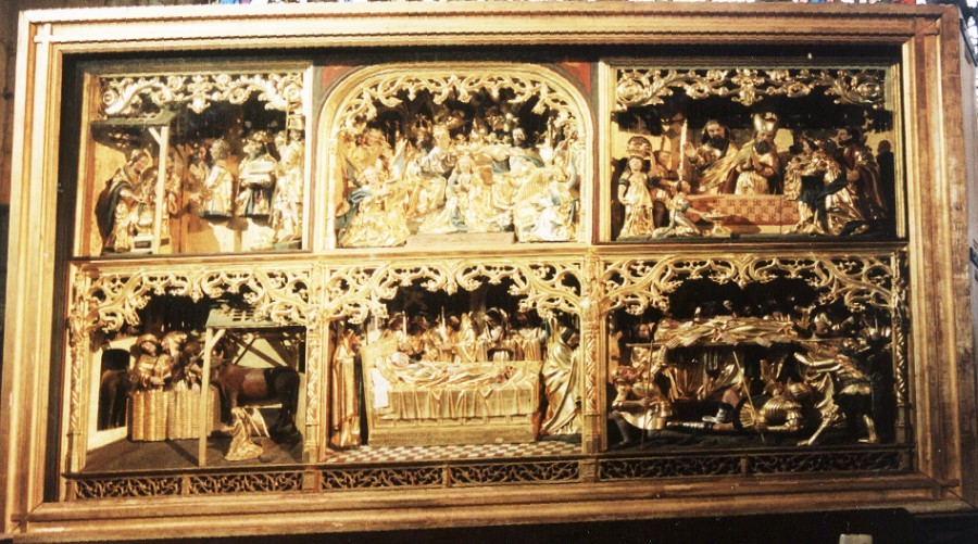 Altarpiece of  carved wood, 16th century!