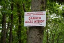 #10: One of the many warning signs posted in the forest