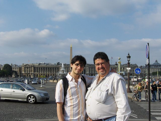 MY SON ALFREDO AND ME AT PLACE DE LA CONCORDE