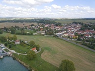 #9: View North (towards the village of Isles-les-Meldeuses), from 60m above the point