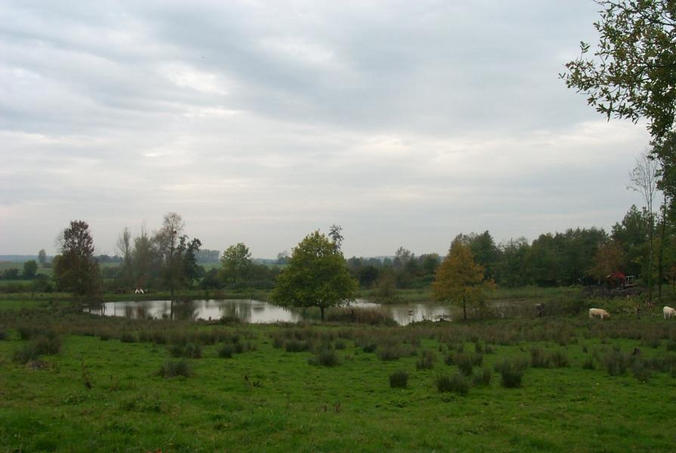 A little lake seen from the confluence point / Blick auf einen kleinen See in der Nähe des Confluence Punktes