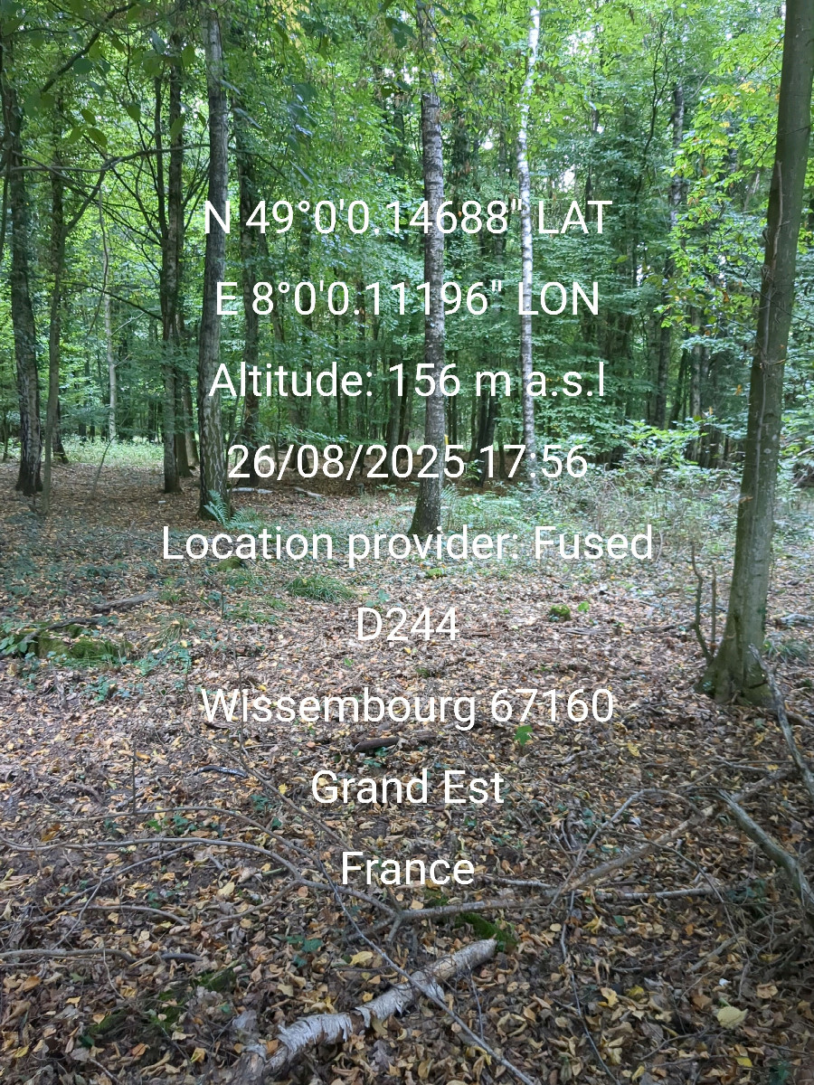 produced by the app "My GPS Coordinates"