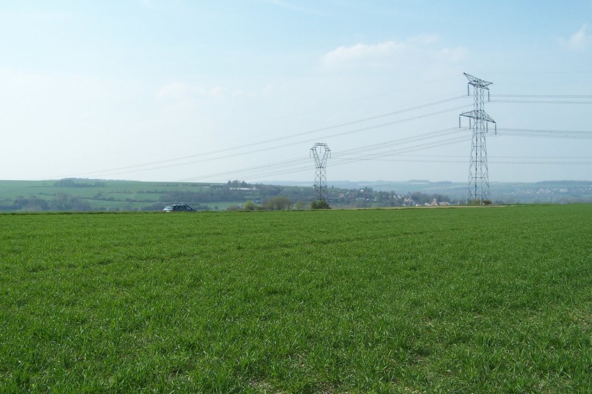 View towards NW from the confluence