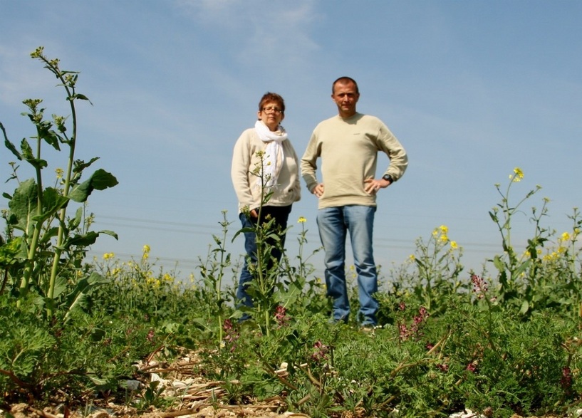 Nat and Jean-Luc on the point in the colza